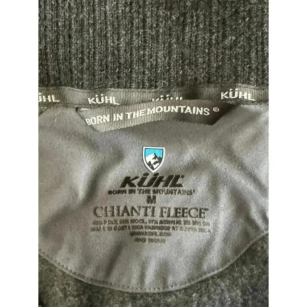 KUHL CHIANTI FLEECE GRAY SIZE MEDIUM WOOL BLEND MENS - Picture 5 of 6